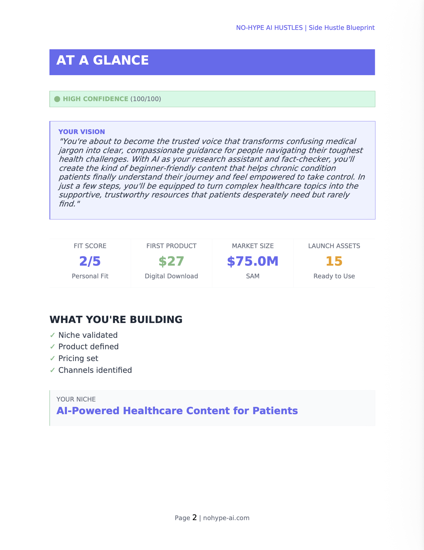 At A Glance Dashboard